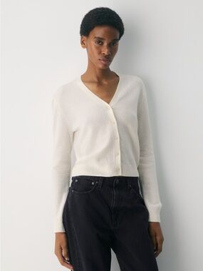 NWT - Aritzia Bare Cashmere Laureate Cardigan - Light Birch - Size Medium